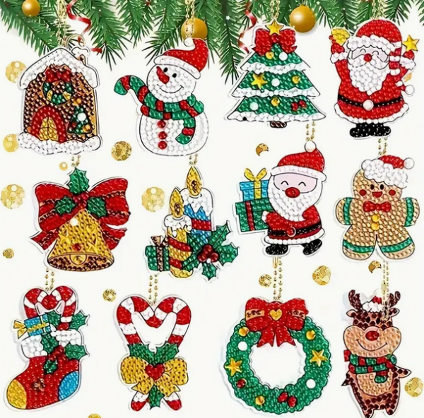 Diamond Painting Nikolaus Weihnachtsbaumdekoration